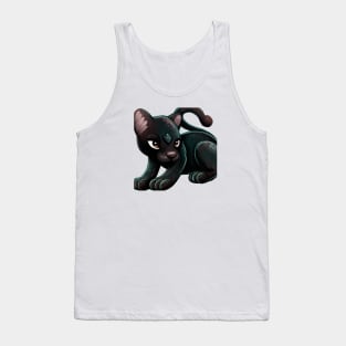 Cute Black Panther Drawing Tank Top